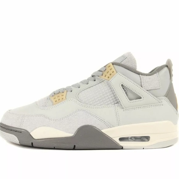 Nike Air Jordan 4 Retro Gray Sneakers - Picture 1 of 11